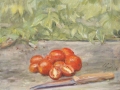 "Stillleben Tomaten" 201834,5 x 39 cm, Öl auf Holz